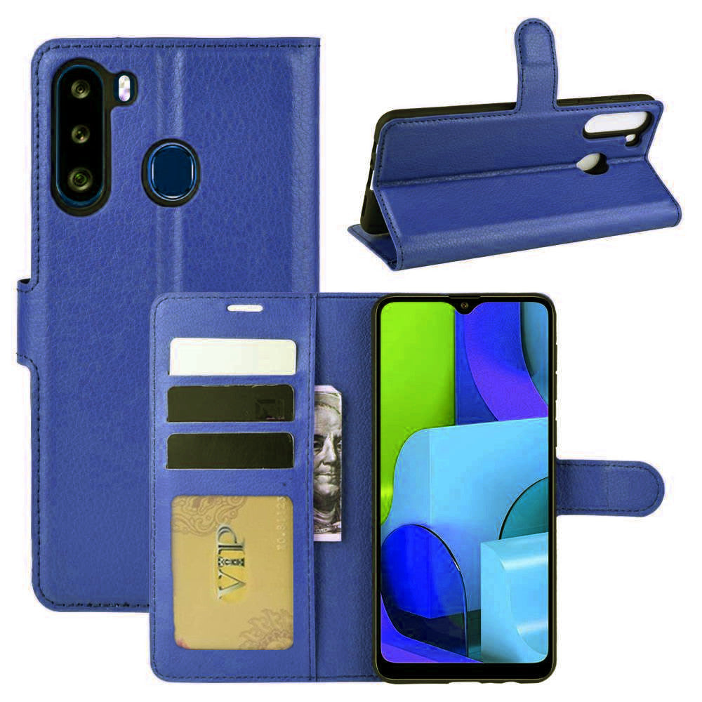 Leather Folio Wallet Case for Samsung Galaxy A21 Leather Folio Wallet Case for Samsung Galaxy A21